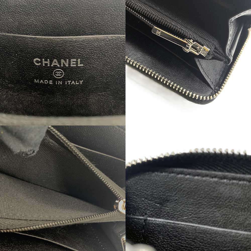 CHANEL Authentic Black Lambskin Leather Wallet - Picture 6 of 7